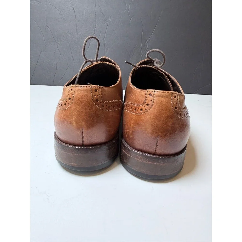 Cole Haan Benton Wingtip Oxford Men 11 M British Tan Leather Brogue C24116